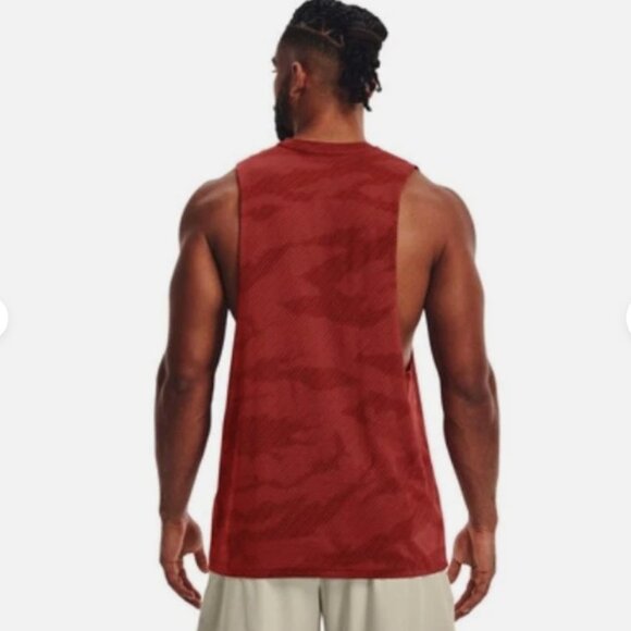 Under Armour Project Rock Tank Top PR 100 Percent Effort and Guts mens large red - Picture 2 of 16